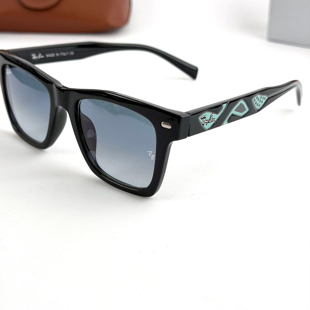 Ray Ban Square – Black / Blue Gradient Lenses - Giiz store