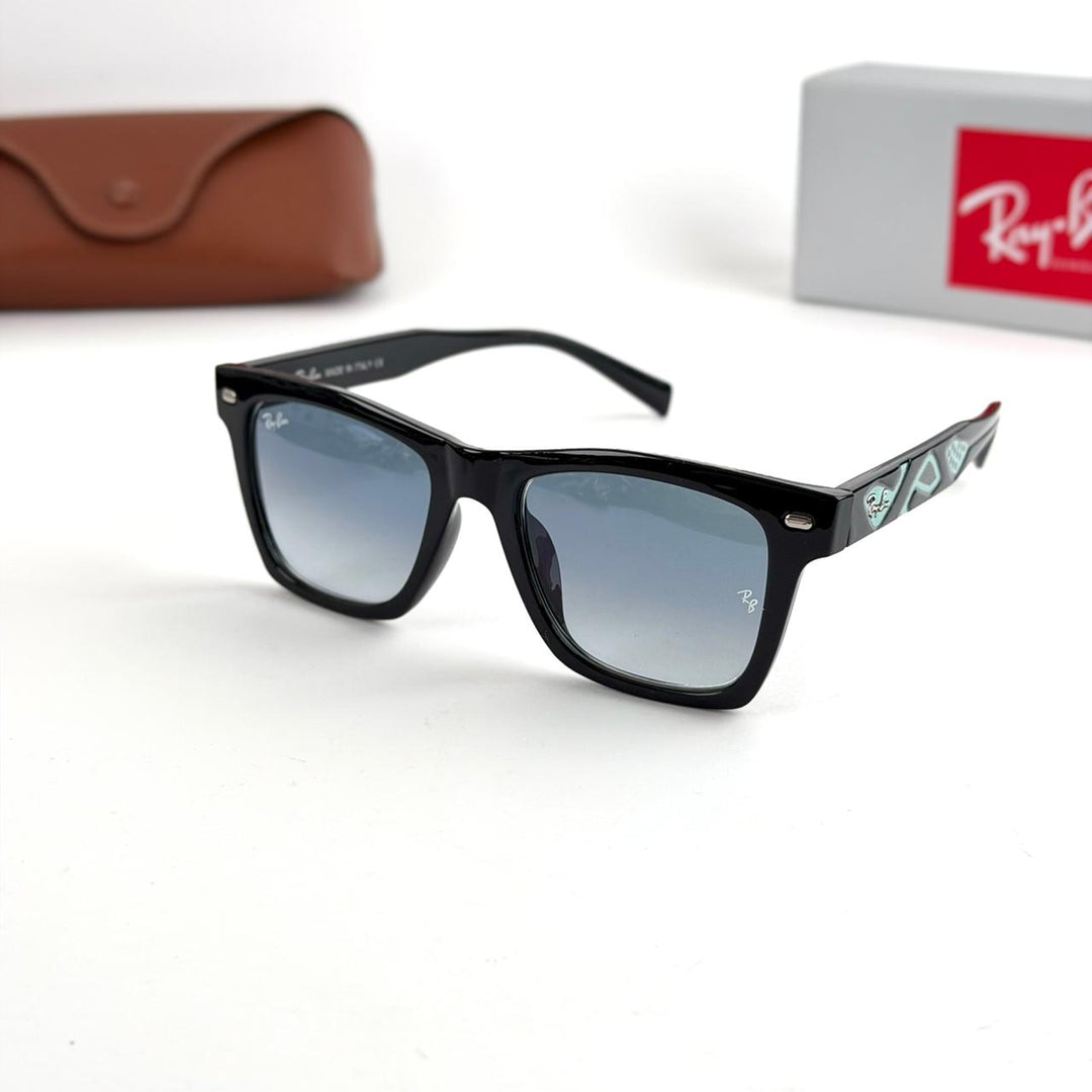 Ray Ban Square – Black / Blue Gradient Lenses - Giiz store