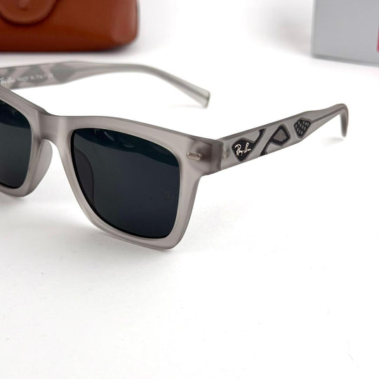 Ray Ban Square – Crystal Grey / Dark Grey Lenses - Giiz store