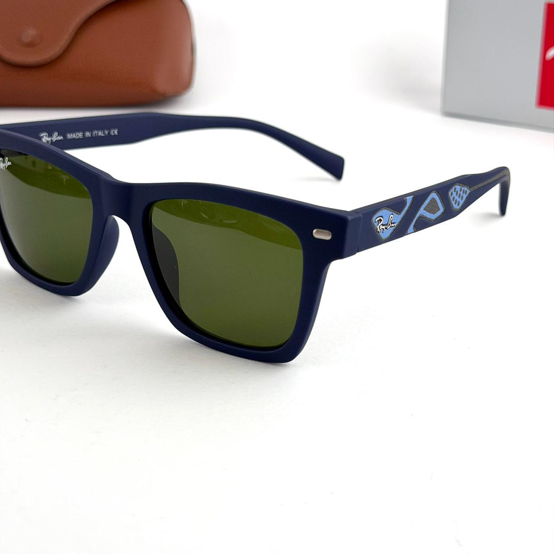 Ray Ban Square – Matte Navy Blue / Green Lenses - Giiz store