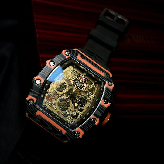 Richard Mille RM 011 - 03 Chronograph Skeleton – Black Orange - Giiz store