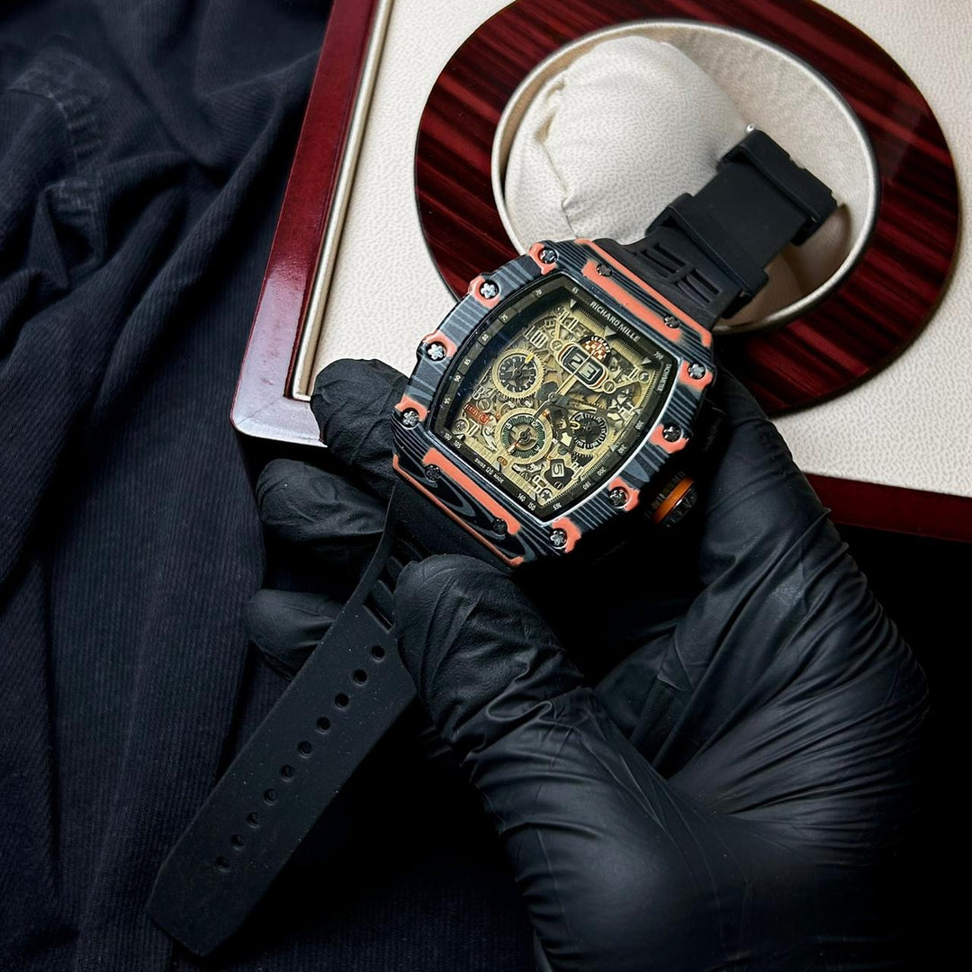 Richard Mille RM 011 - 03 Chronograph Skeleton – Black Orange - Giiz store