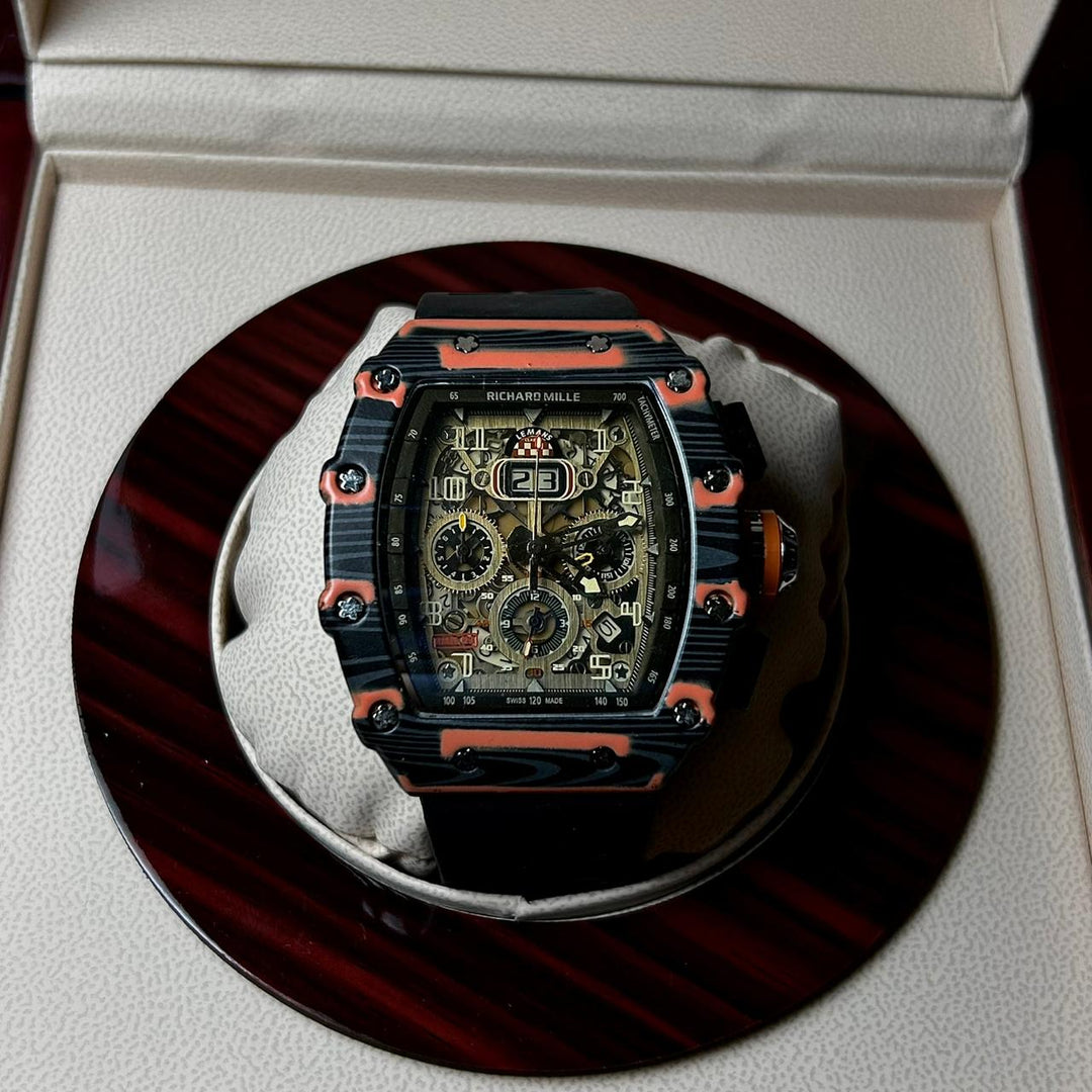 Richard Mille RM 011 - 03 Chronograph Skeleton – Black Orange - Giiz store