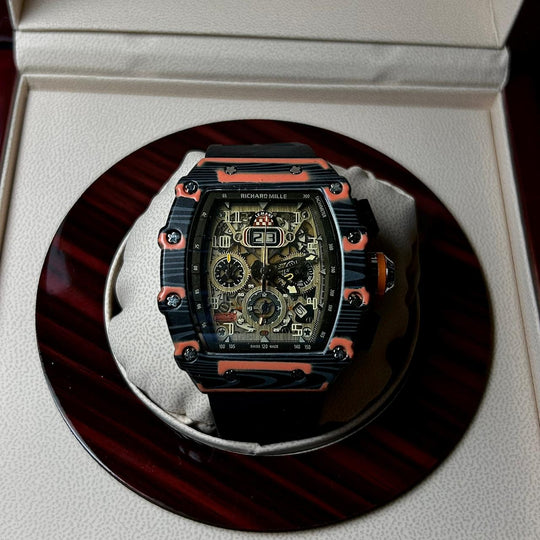 Richard Mille RM 011 - 03 Chronograph Skeleton – Black Orange - Giiz store