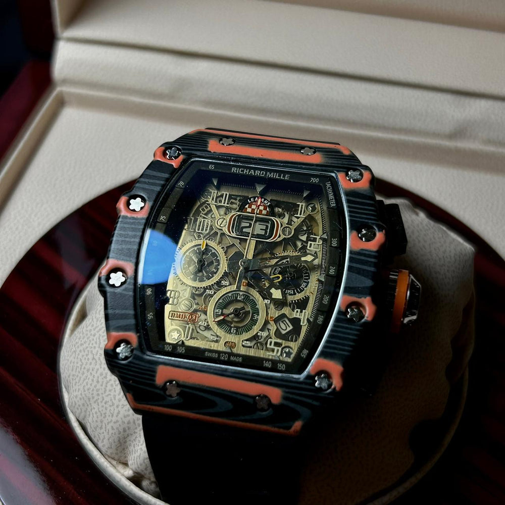 Richard Mille RM 011 - 03 Chronograph Skeleton – Black Orange - Giiz store