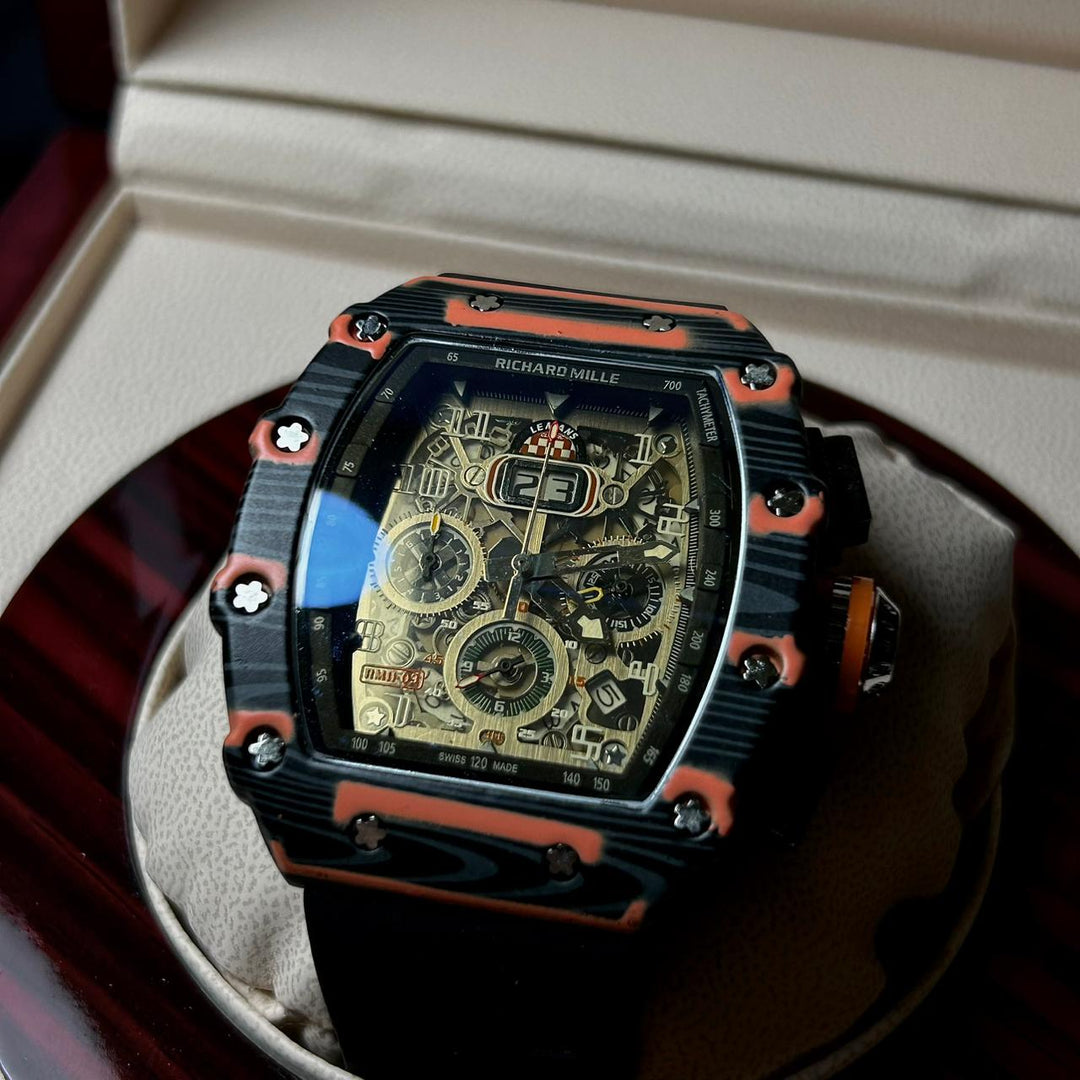 Richard Mille RM 011 - 03 Chronograph Skeleton – Black Orange - Giiz store