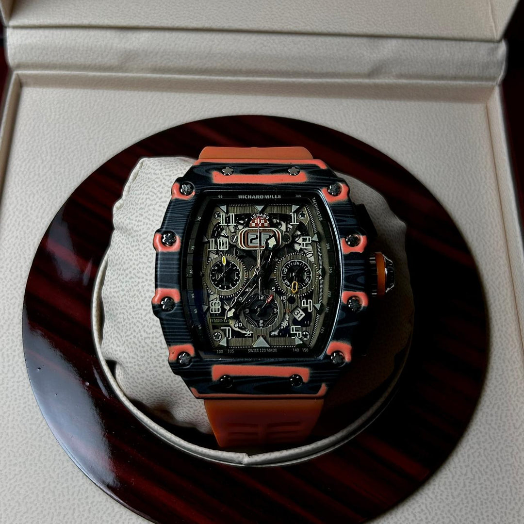 Richard Mille RM 011 - 03 Chronograph Skeleton – Orange - Giiz store