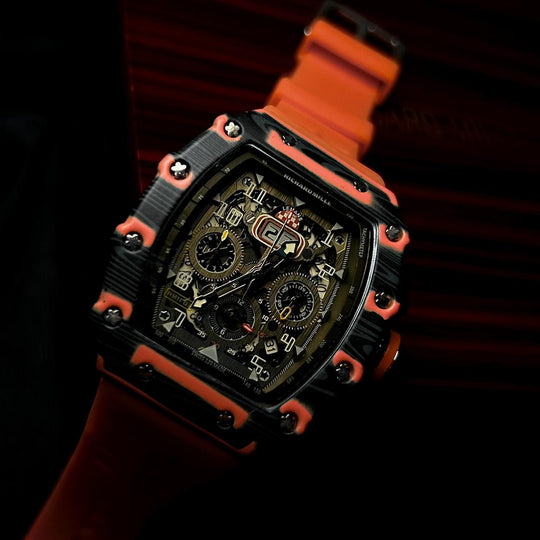 Richard Mille RM 011 - 03 Chronograph Skeleton – Orange - Giiz store