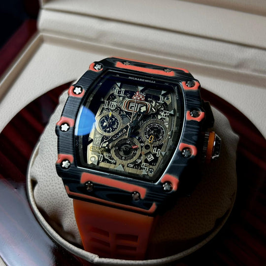 Richard Mille RM 011 - 03 Chronograph Skeleton – Orange - Giiz store