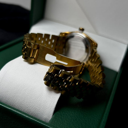 Rolex Date Just Arabic Style For Her - Golden Pink - Giiz store