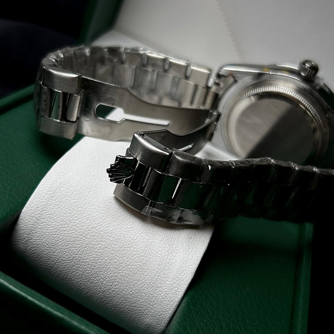 Rolex Date Just Arabic Style For Him - Silver Golden Black Dial - Giiz store