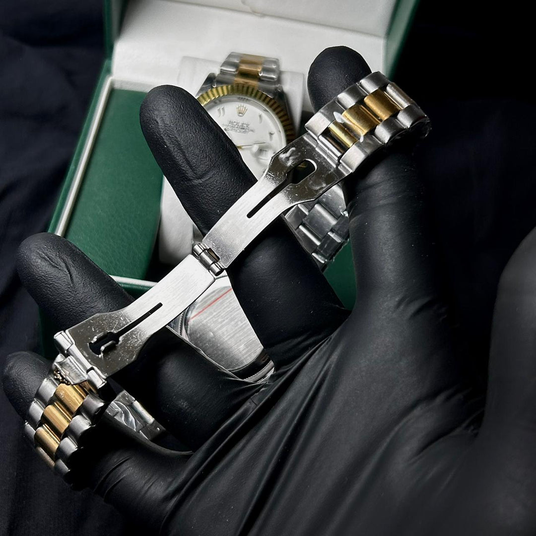 Rolex Date Just Arabic Style For Him - Two Tone White Dial - Giiz store