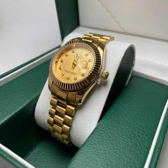 Rolex Date Just Diamond for Her - Gold Tone - Giiz store
