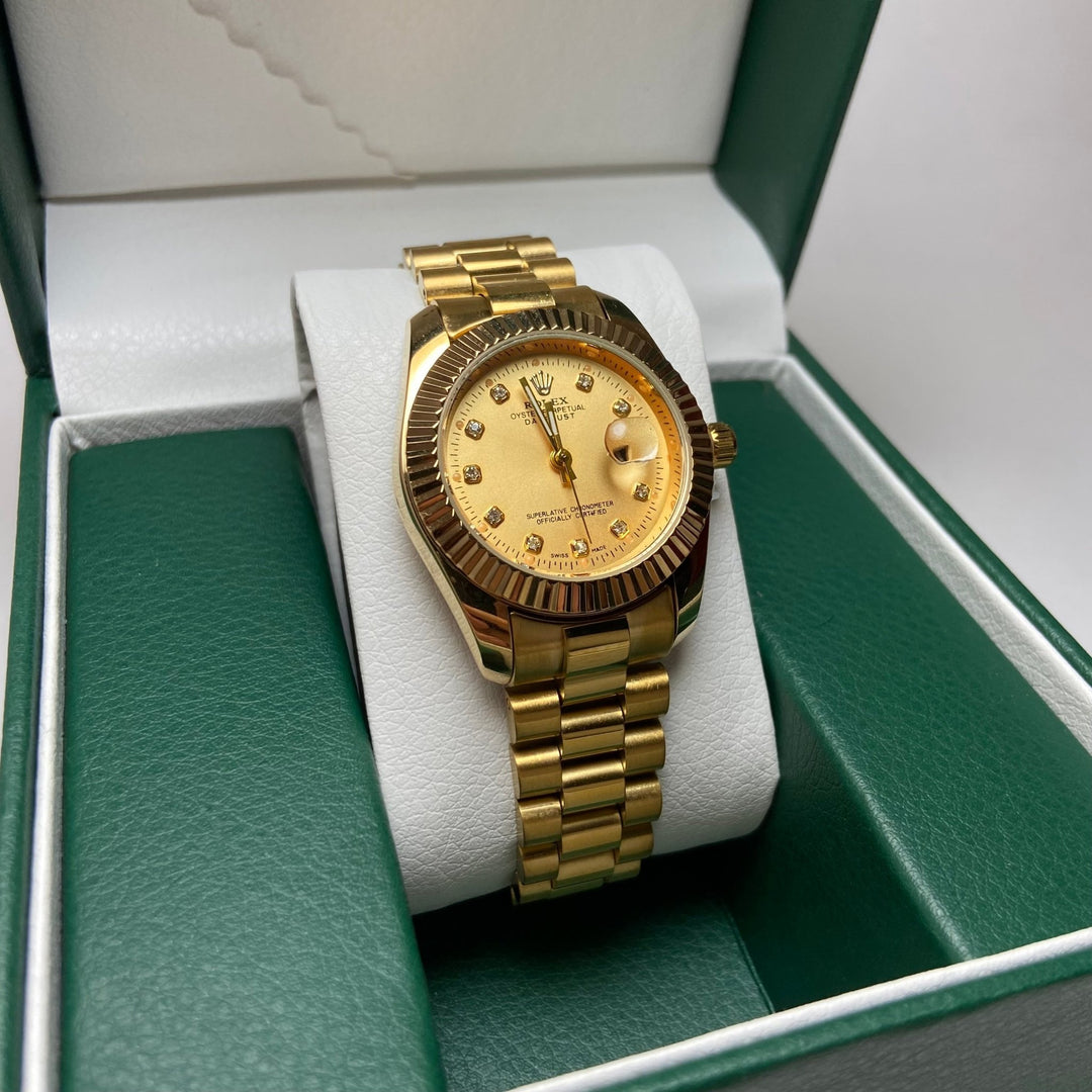 Rolex Date Just Diamond for Her - Gold Tone - Giiz store