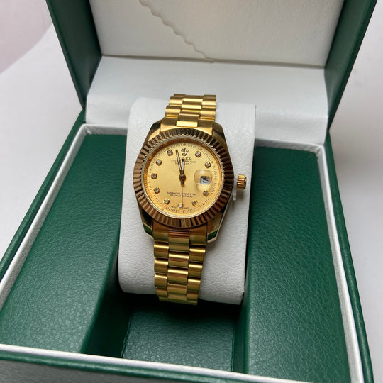 Rolex Date Just Diamond for Her - Gold Tone - Giiz store