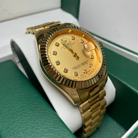 Rolex date just Diamond for Him - Gold Tone - Giiz store