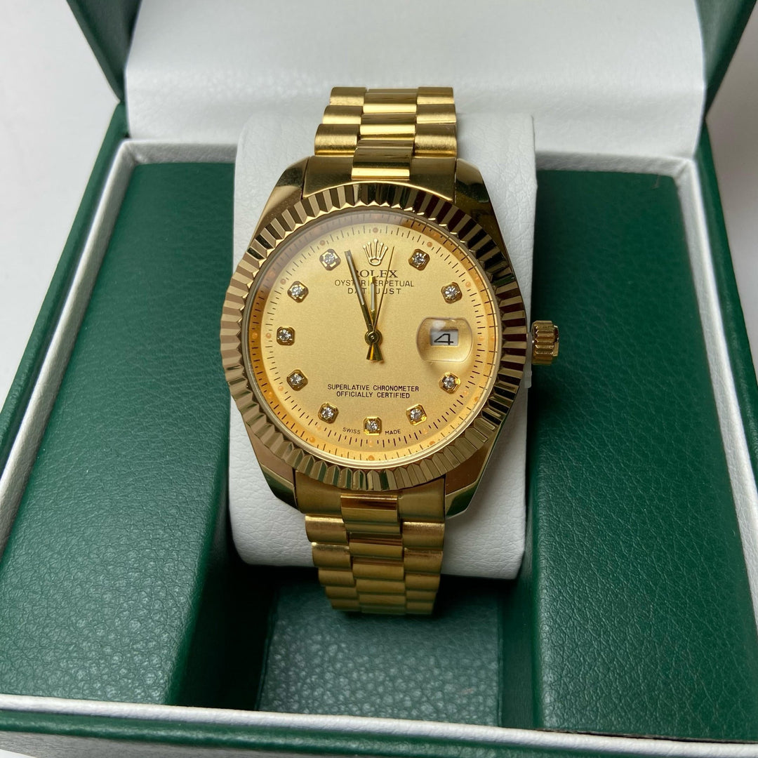 Rolex date just Diamond for Him - Gold Tone - Giiz store