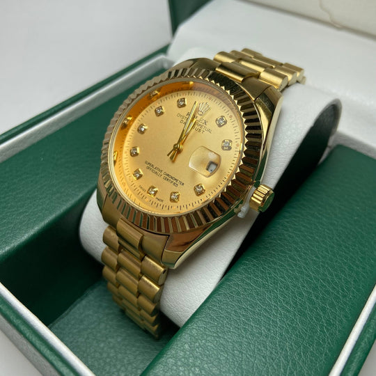 Rolex date just Diamond for Him - Gold Tone - Giiz store