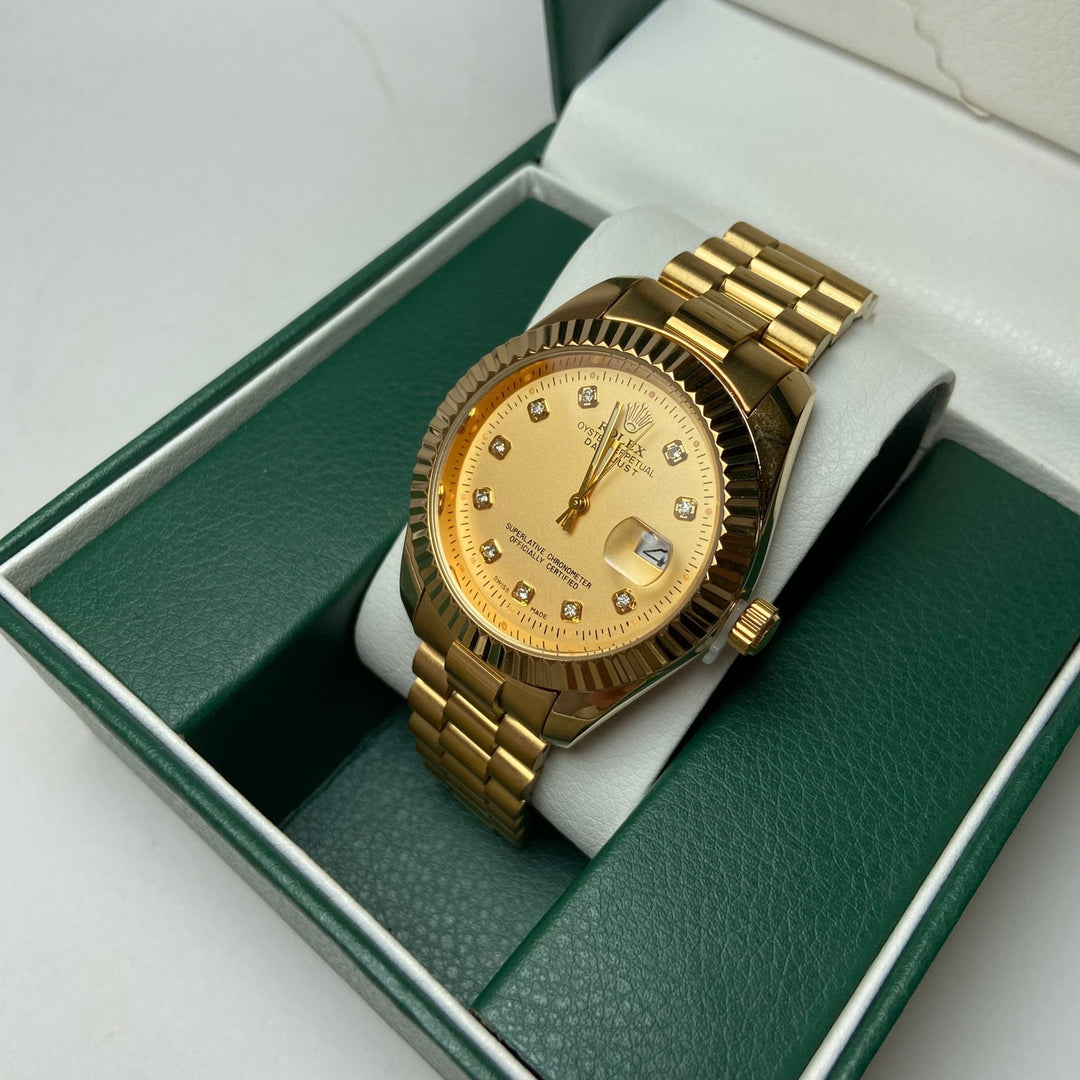 Rolex date just Diamond for Him - Gold Tone - Giiz store