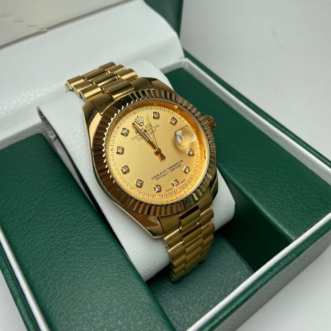 Rolex date just Diamond for Him - Gold Tone - Giiz store