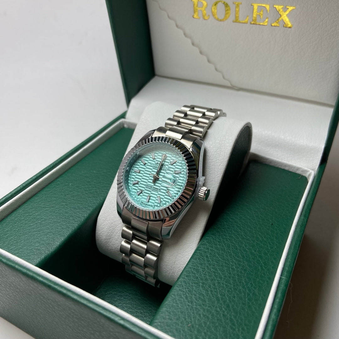 Rolex Date Just For Her - Light Blue Textured Dial - Giiz store
