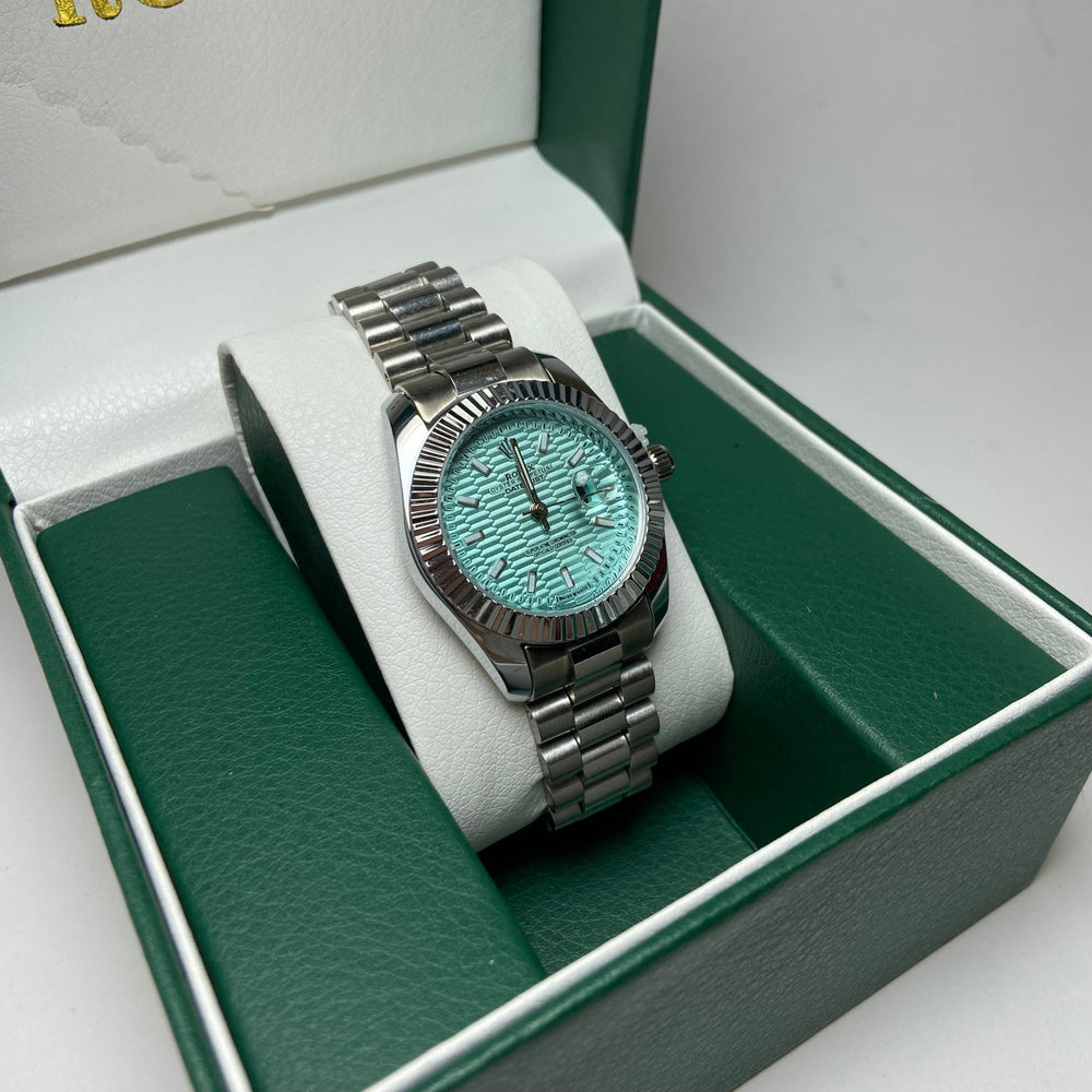 Rolex Date Just For Her - Light Blue Textured Dial - Giiz store