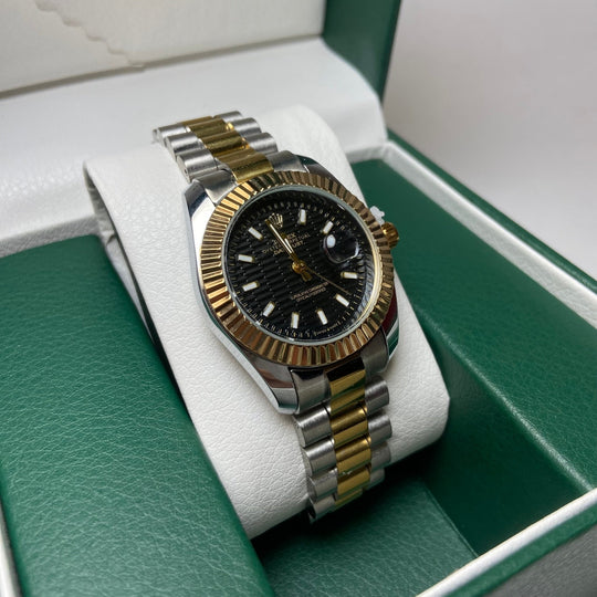 Rolex Date Just For Her - Two - Tone with Black Textured Dial - Giiz store