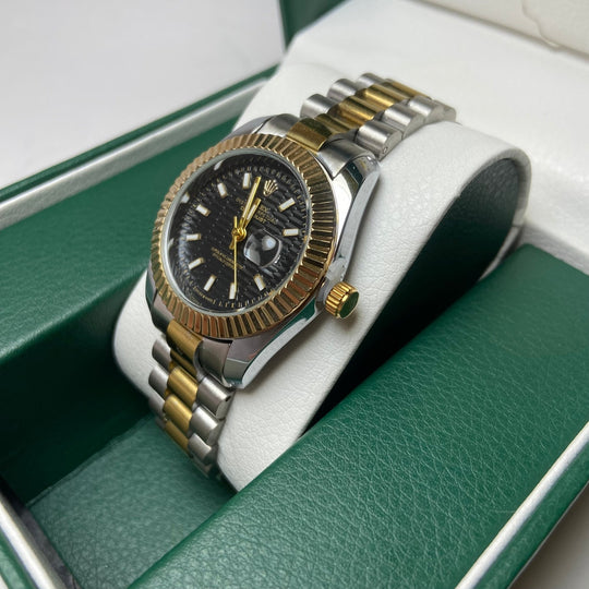 Rolex Date Just For Her - Two - Tone with Black Textured Dial - Giiz store