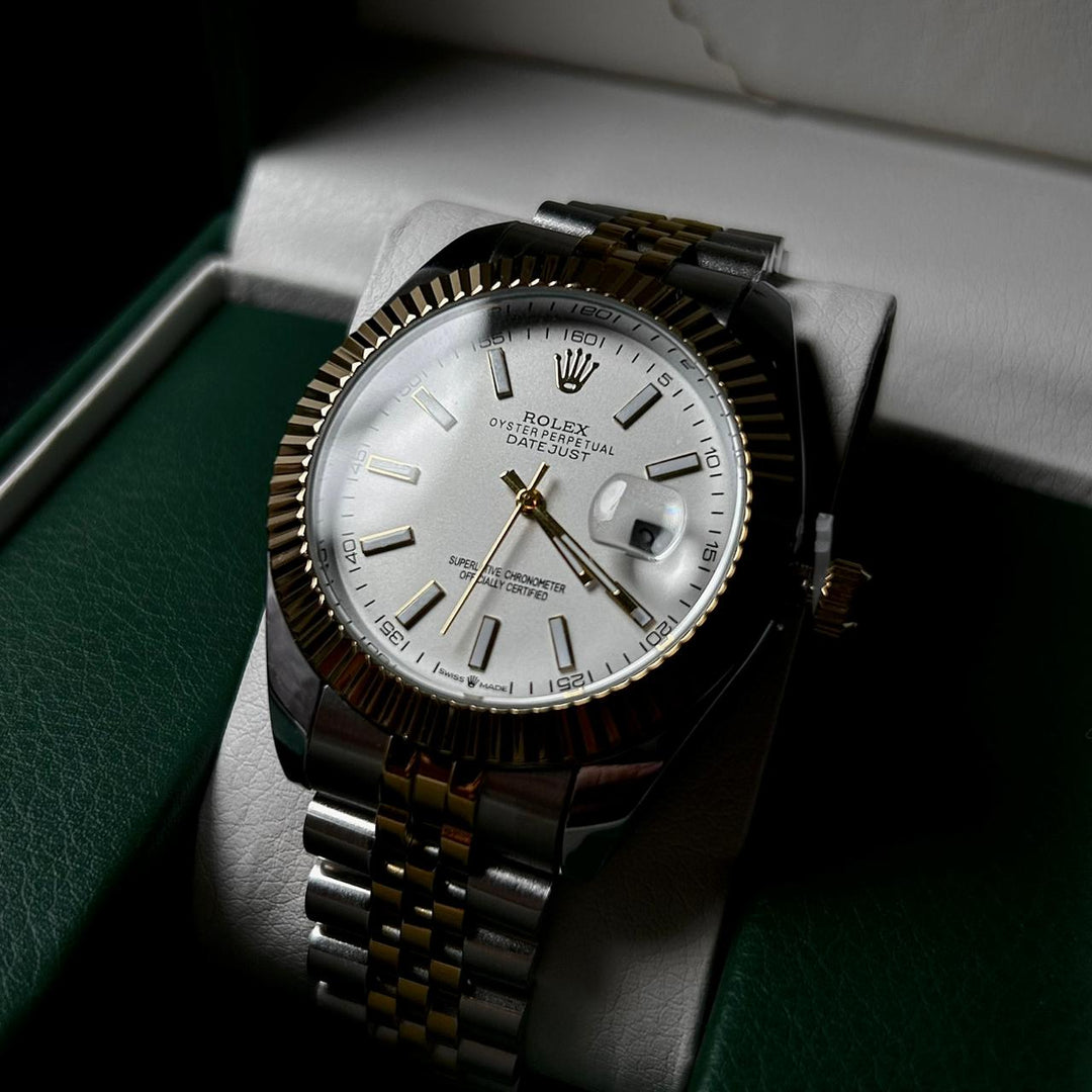 Rolex Date Just For Him – Two Tone White - Giiz store
