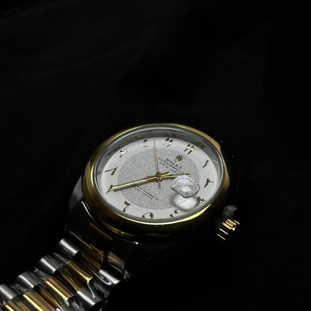 Rolex Datejust Arabic Dial For Him – Two Tone Golden White - Giiz store