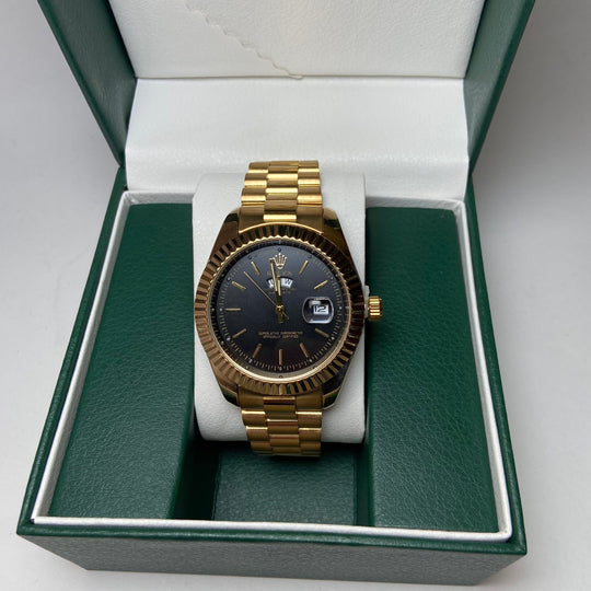 Rolex Day Date For Him - Gold - Tone with Black Dial - Giiz store