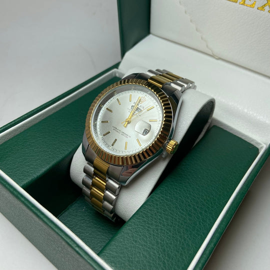 Rolex Day Date For Him - Two - Tone with Silver Dial - Giiz store