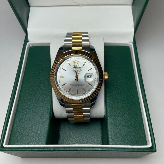 Rolex Day Date For Him - Two - Tone with Silver Dial - Giiz store