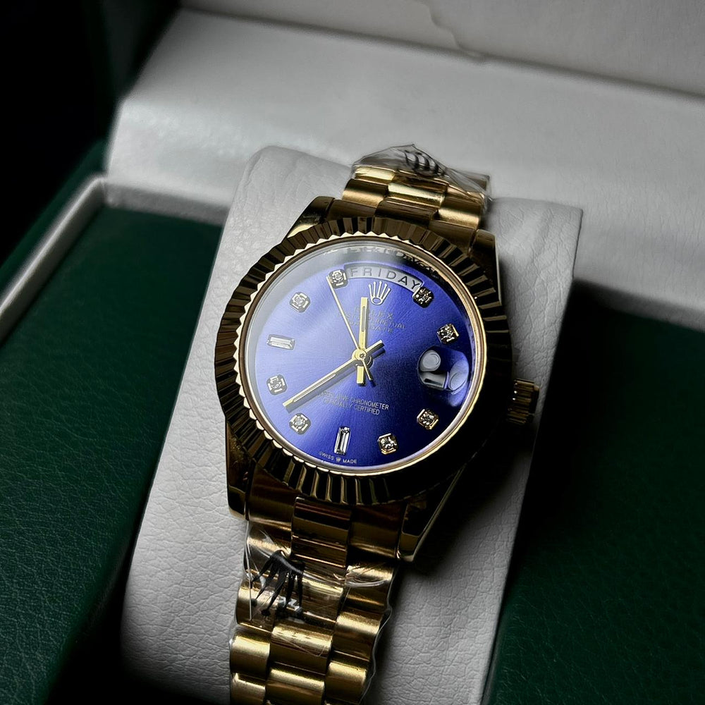 Rolex Diamond Day Date For Her - Golden Purple - Giiz store