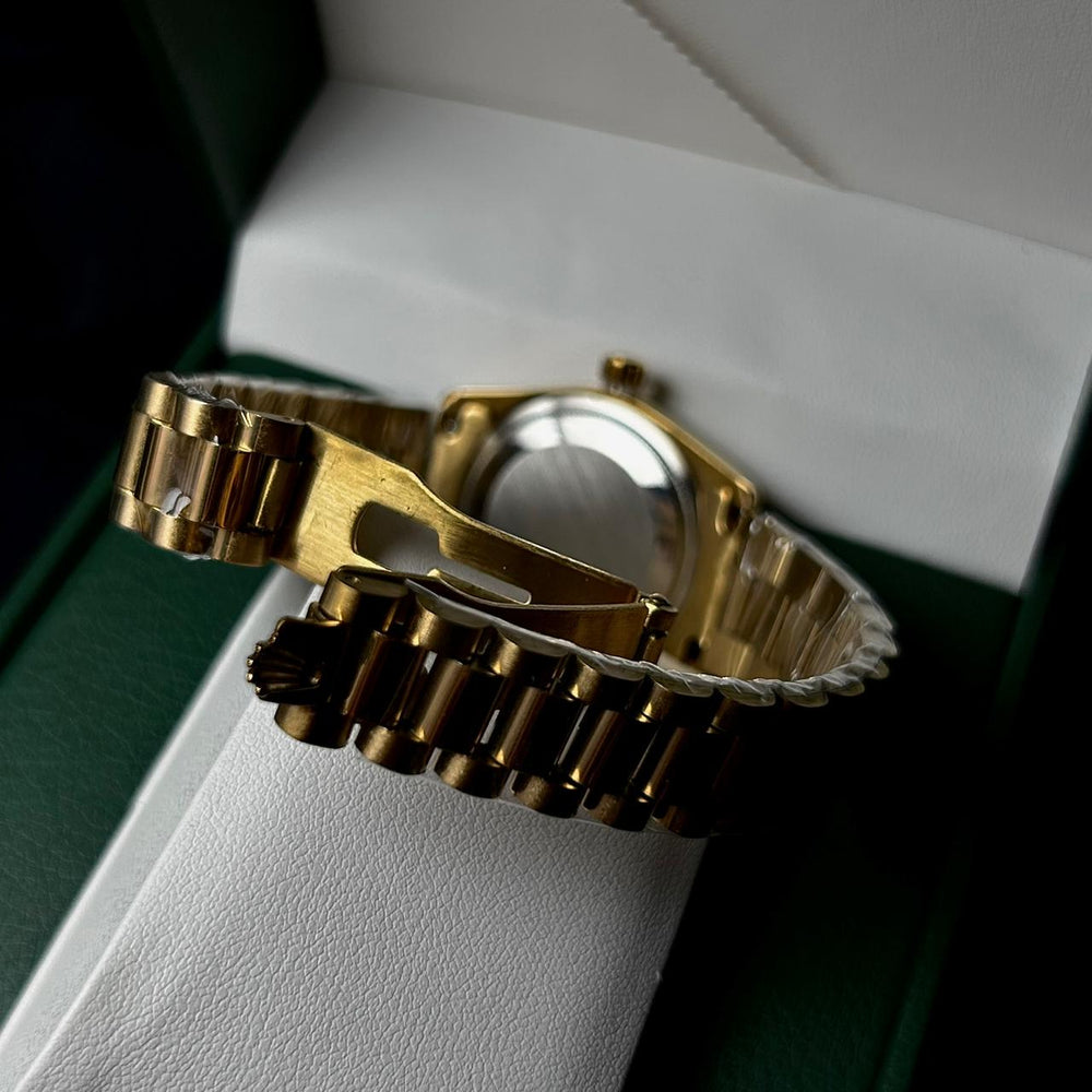 Rolex Full Diamond Date Just For Her - Golden Black - Giiz store