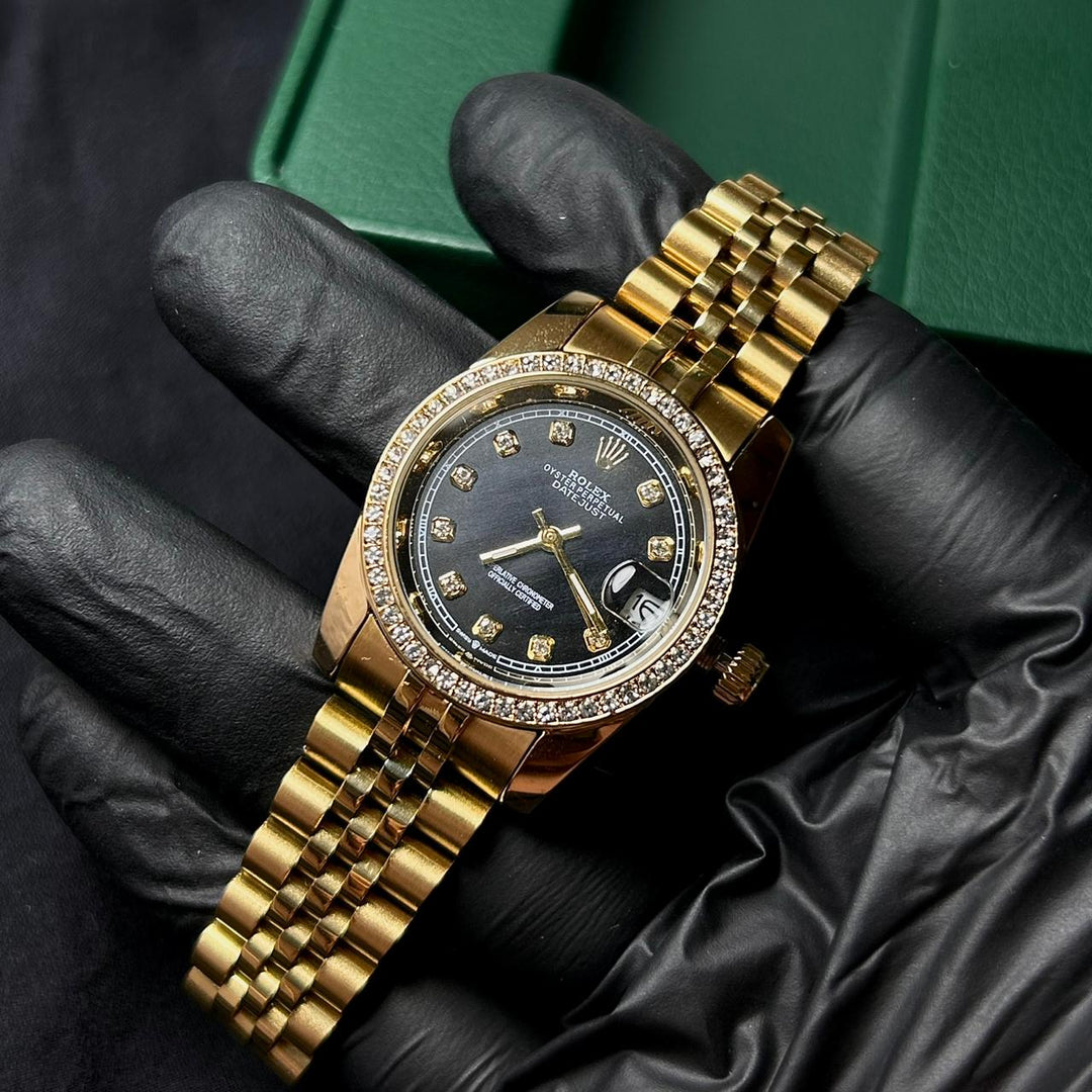 Rolex Full Diamond Date Just &