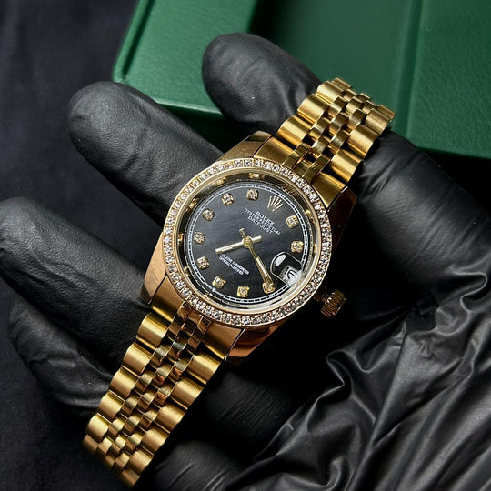 Rolex Full Diamond Date Just &