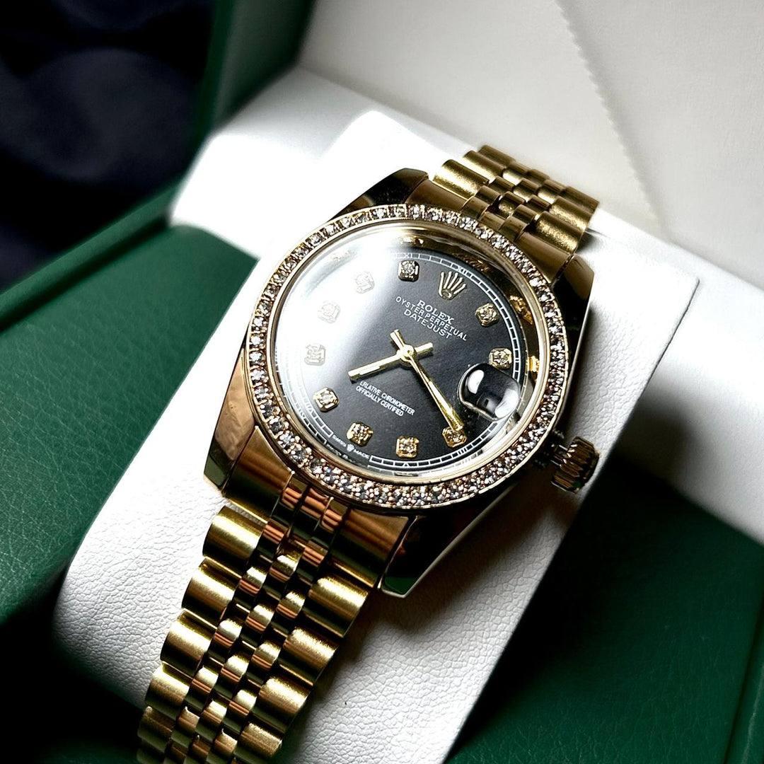 Rolex Full Diamond Date Just &