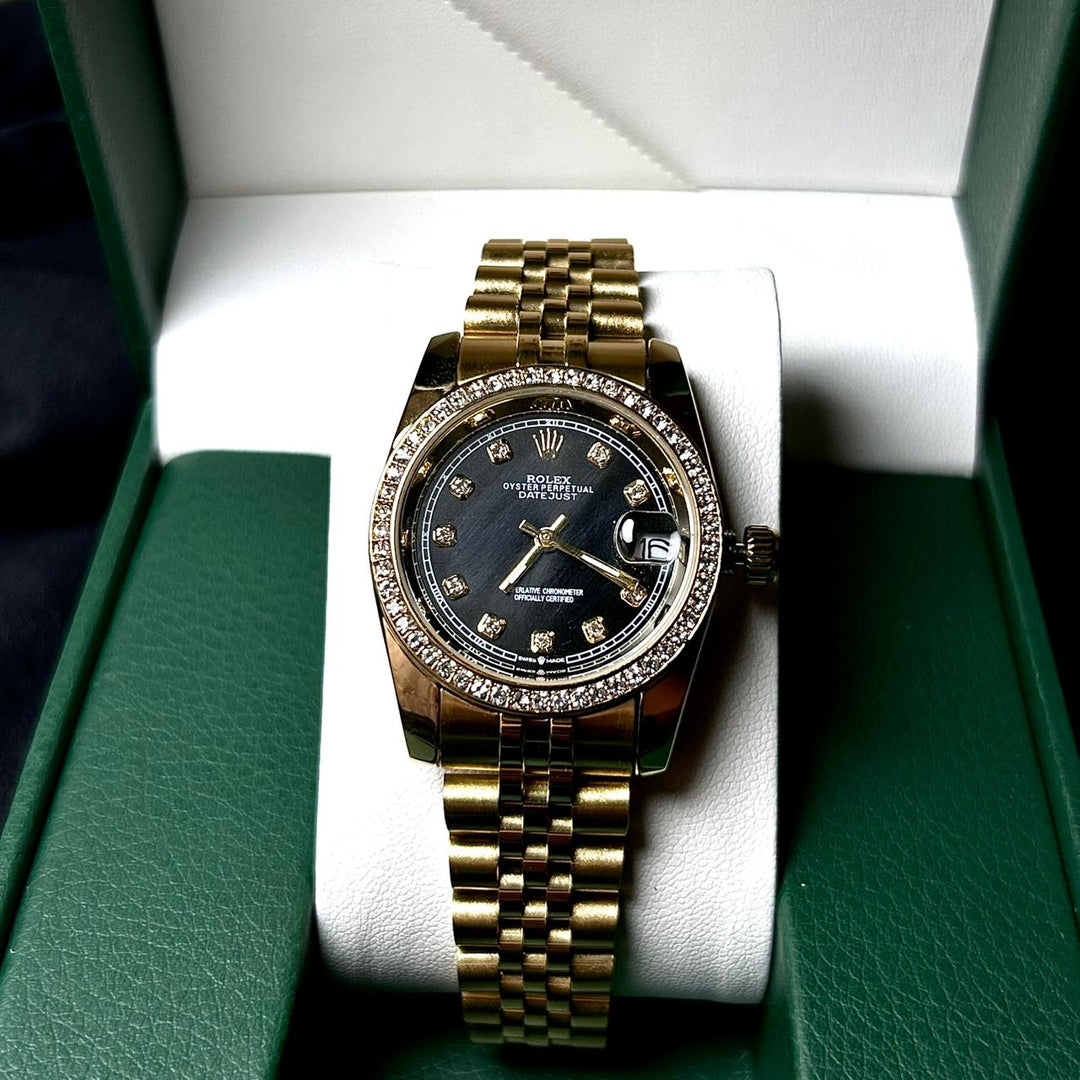 Rolex Full Diamond Date Just &