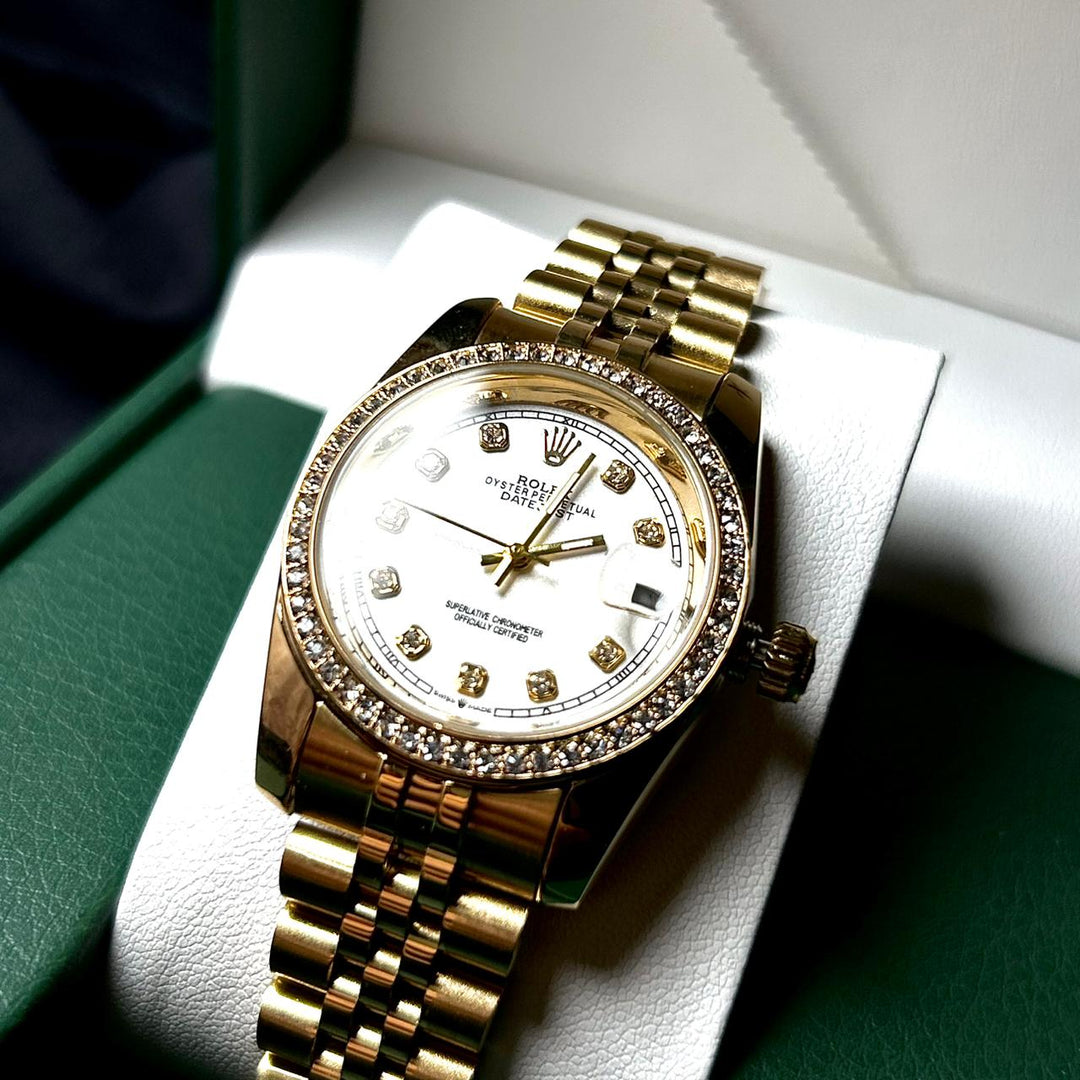 Rolex Full Diamond Date Just &