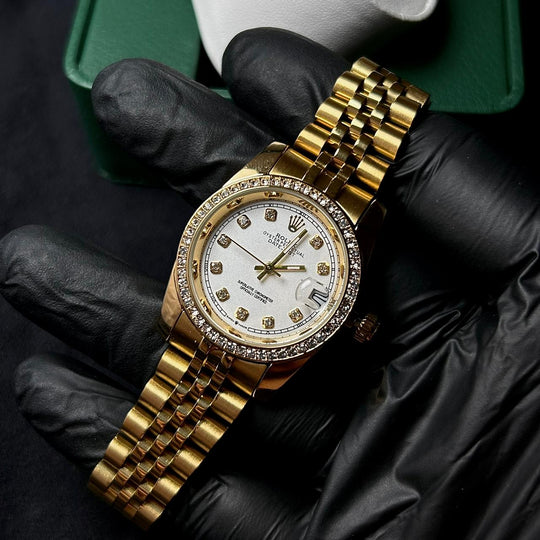 Rolex Full Diamond Date Just &