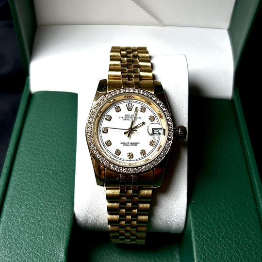 Rolex Full Diamond Date Just &