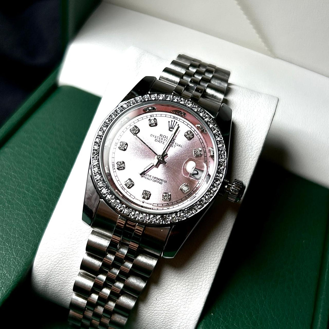 Rolex Full Diamond Date Just &