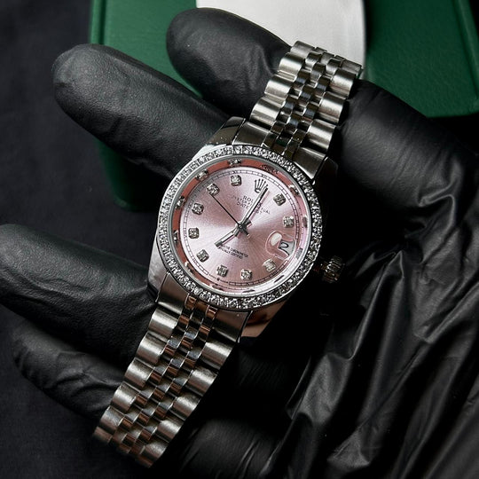 Rolex Full Diamond Date Just &