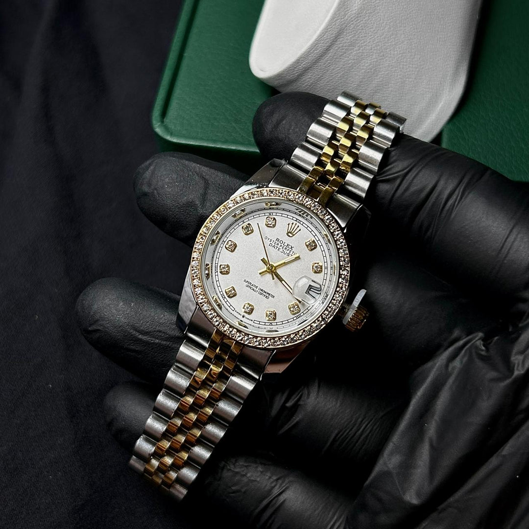 Rolex Full Diamond Date Just &