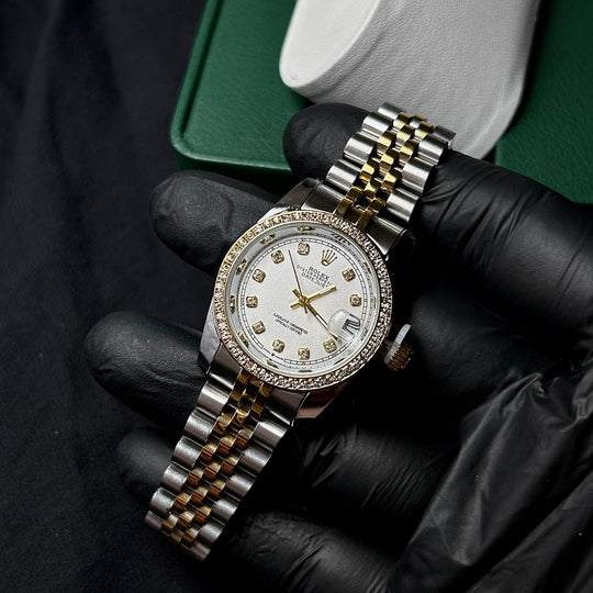 Rolex Full Diamond Date Just &