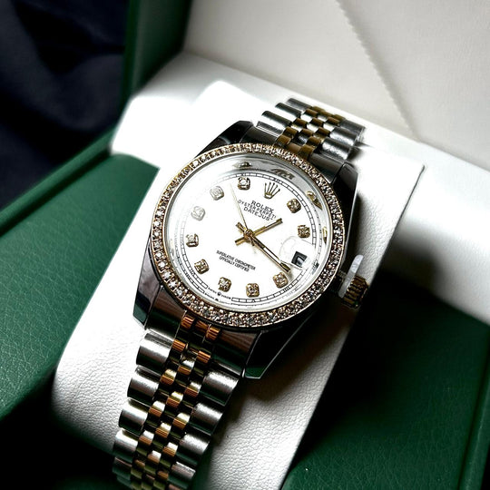 Rolex Full Diamond Date Just &