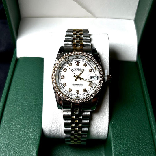 Rolex Full Diamond Date Just &