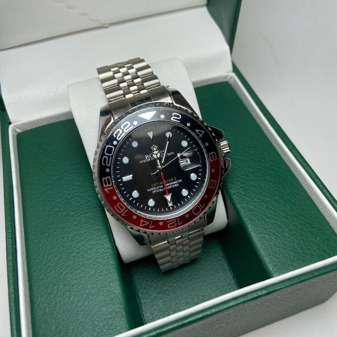 Rolex GMT MASTER II For Him - Black and Red Bezel - Giiz store