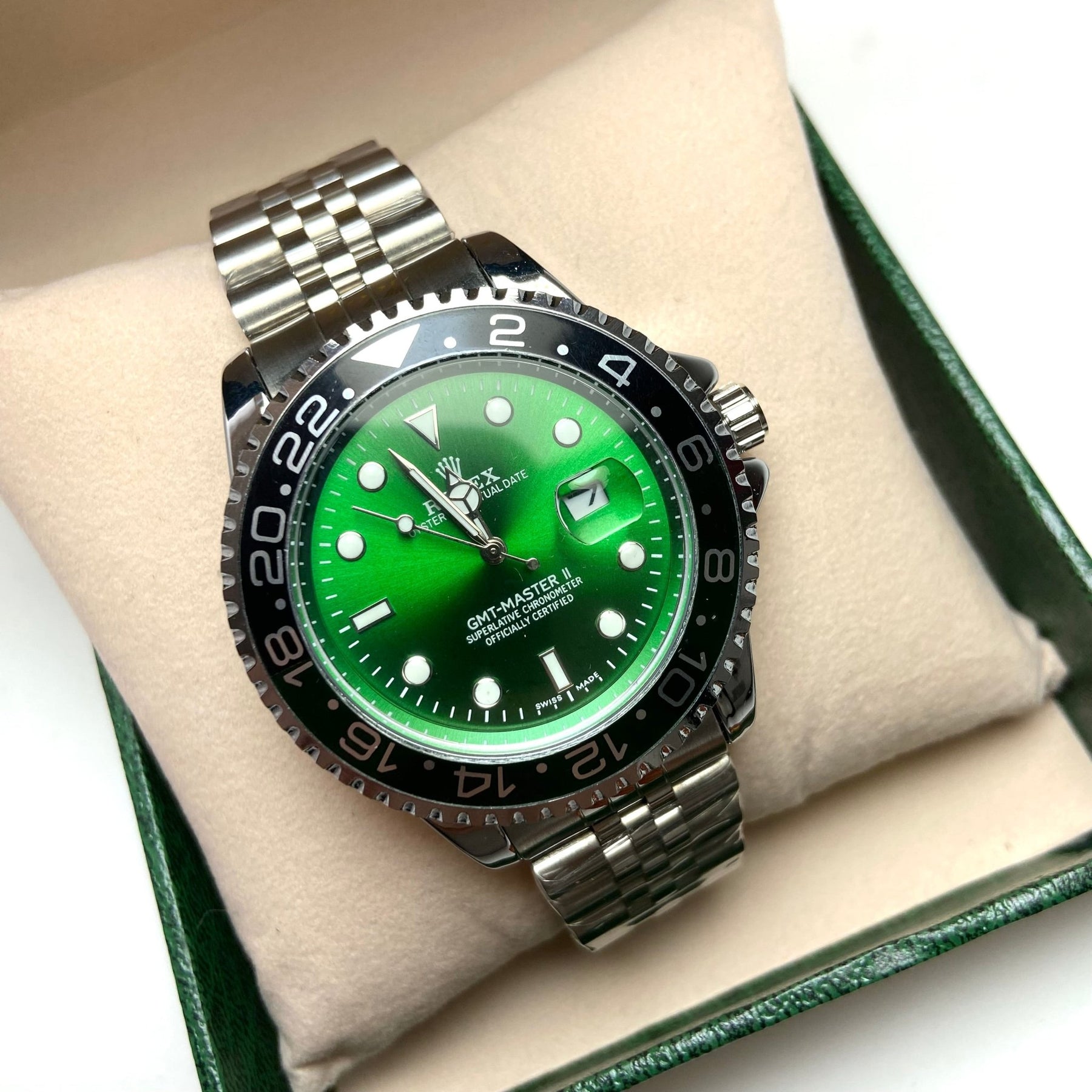 Rolex Gmt-Master II Silver Green Giiz store